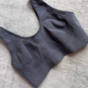 Le Mystère Seamless Comfort Unlined Sport Bra Full Coverage Slate Blue Gray XL